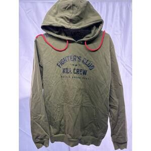 Kill Crew Hoodie Men's Size M Green Graphic Print Streetwear Sweatshirt